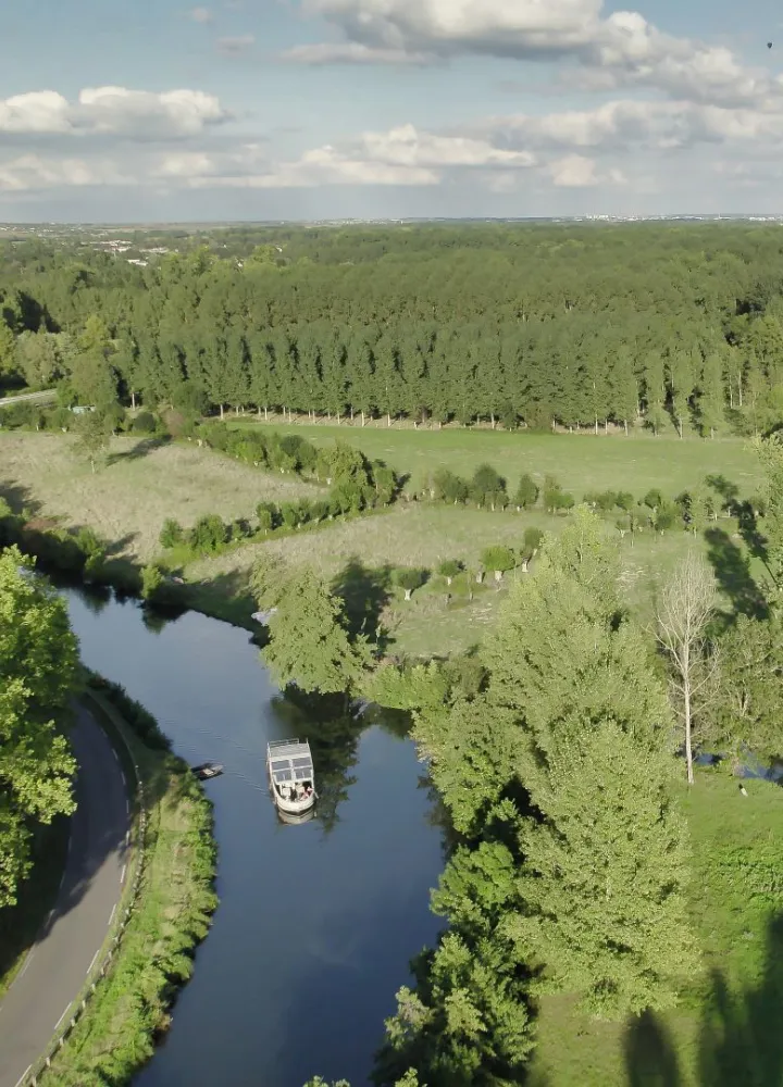 Vue aérienne du Marais Poitevin