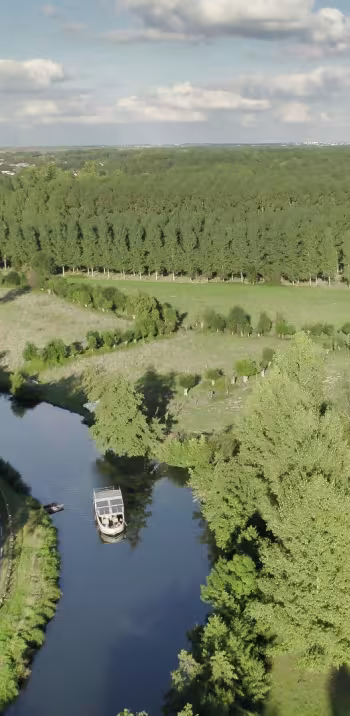 Vue aérienne du Marais Poitevin