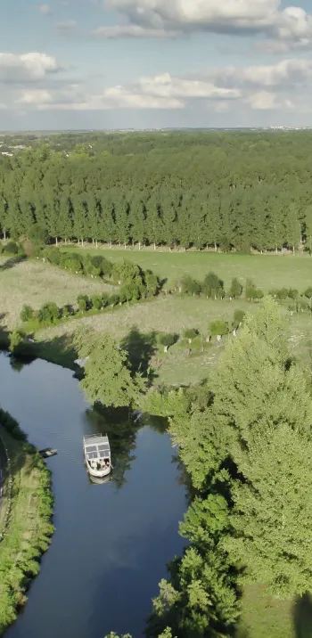 Vue aérienne du Marais Poitevin