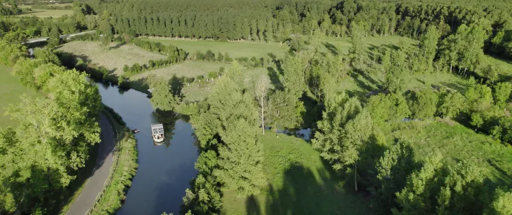 Vue aérienne du Marais Poitevin